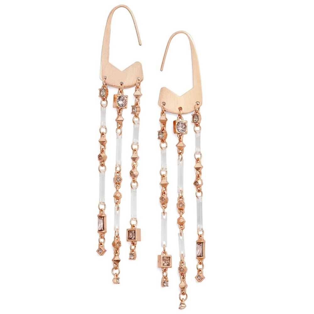 Kendra Scott Corza Long Statement Earrings Rose